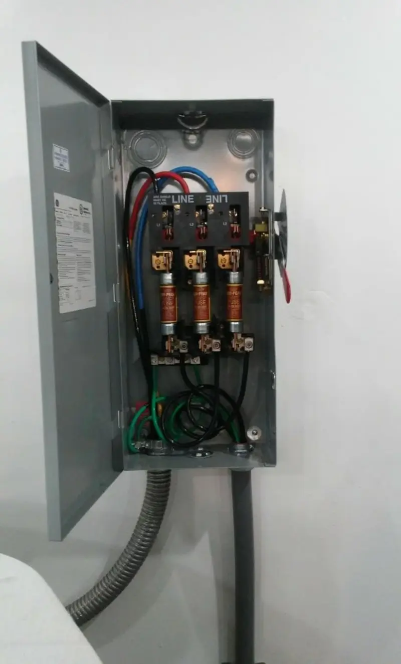 Three-phase disconnect switch installed for Electrical Wiring & Rewiring in Lacey
