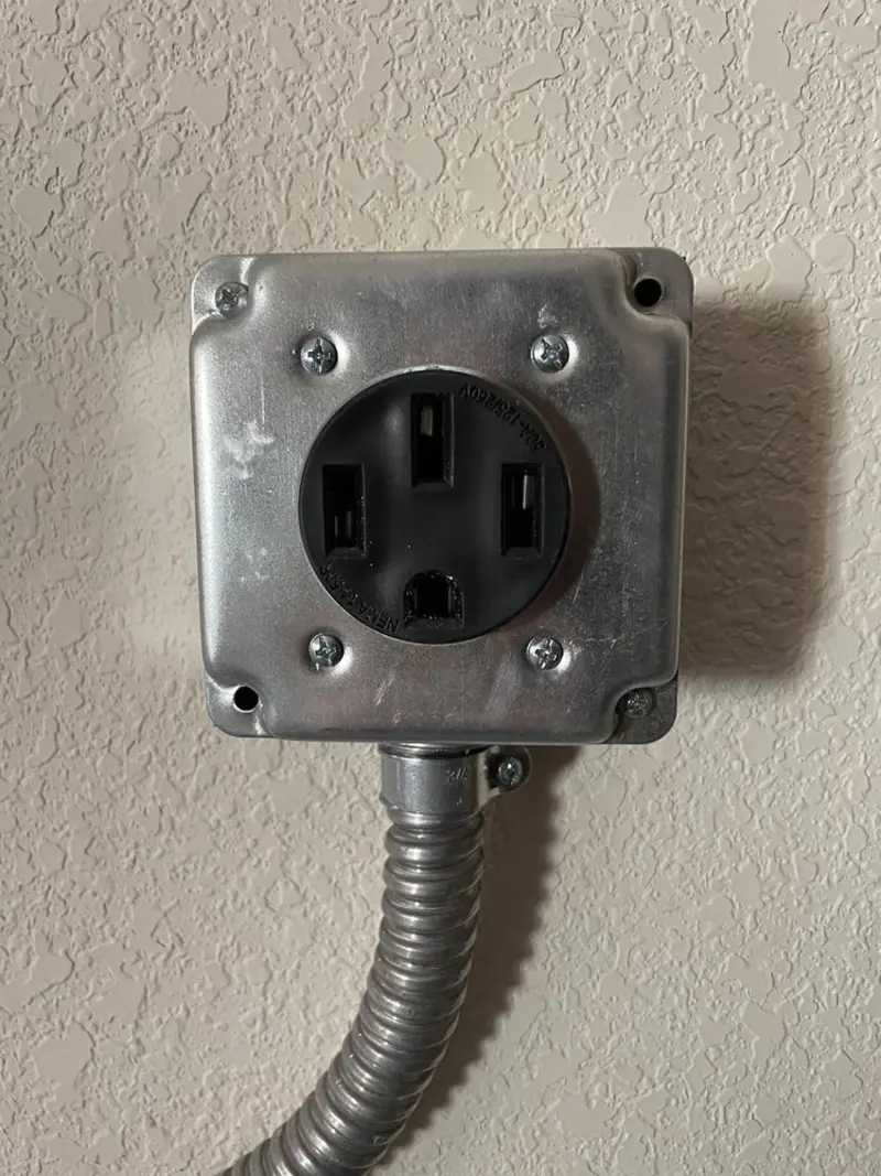 NEMA 14-50 outlet installed for Electrical Panel Upgrade in Lacey